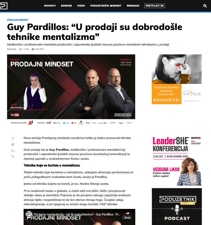 Business interview featuring Guy Pardillos