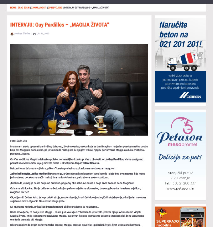 Interview with magician Guy Pardillos